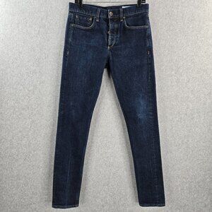 Rag & Bone Jeans Mens 31x32 Extra Slim Fit 1 Button Fly Blue Denim Dark Wash